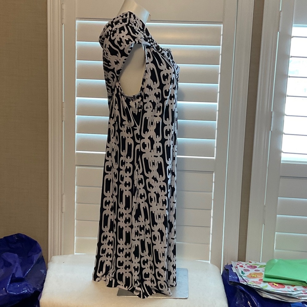MSK Black and White Midi Dress - Picture 3 of 8